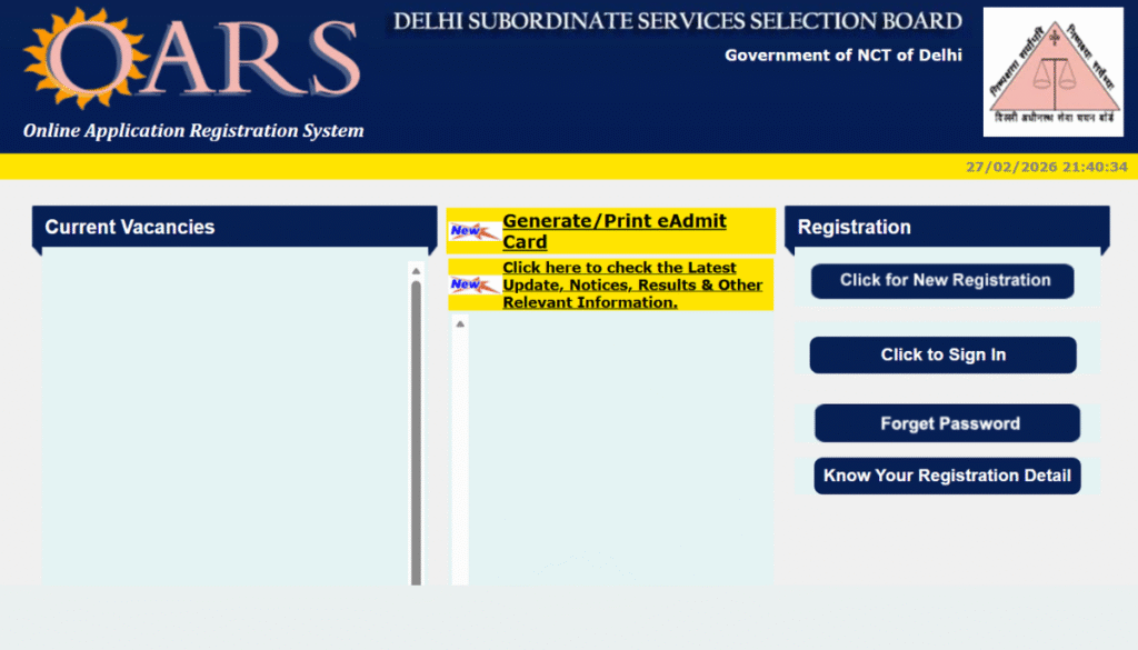 DSSSB PGT Sanskrit Marks 2026 Released