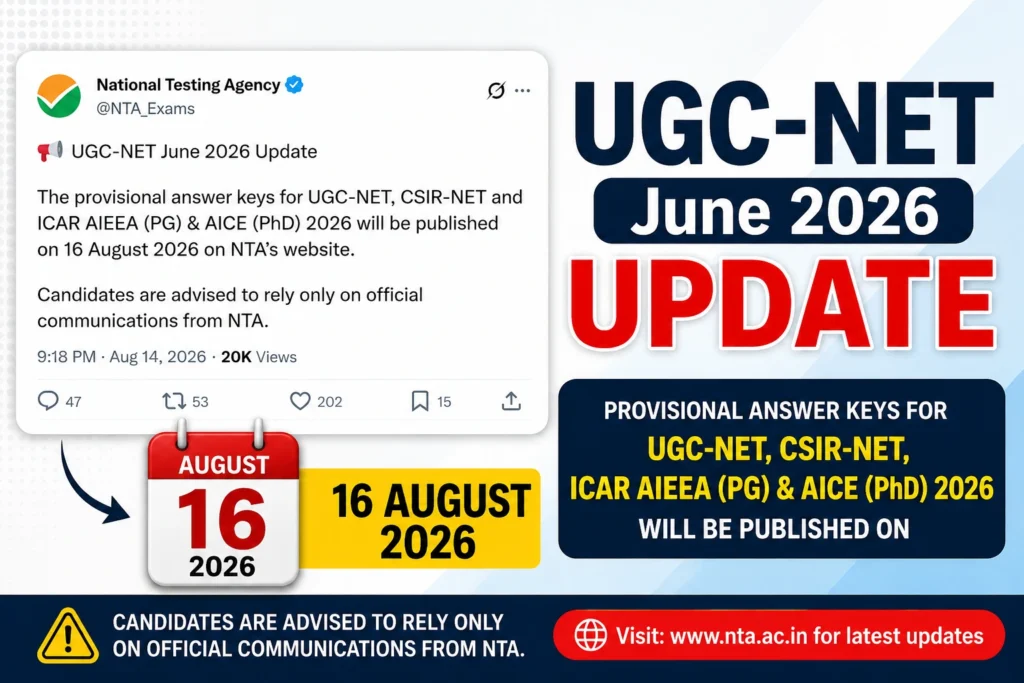 UGC NET June 2026 Provisional Answer Key