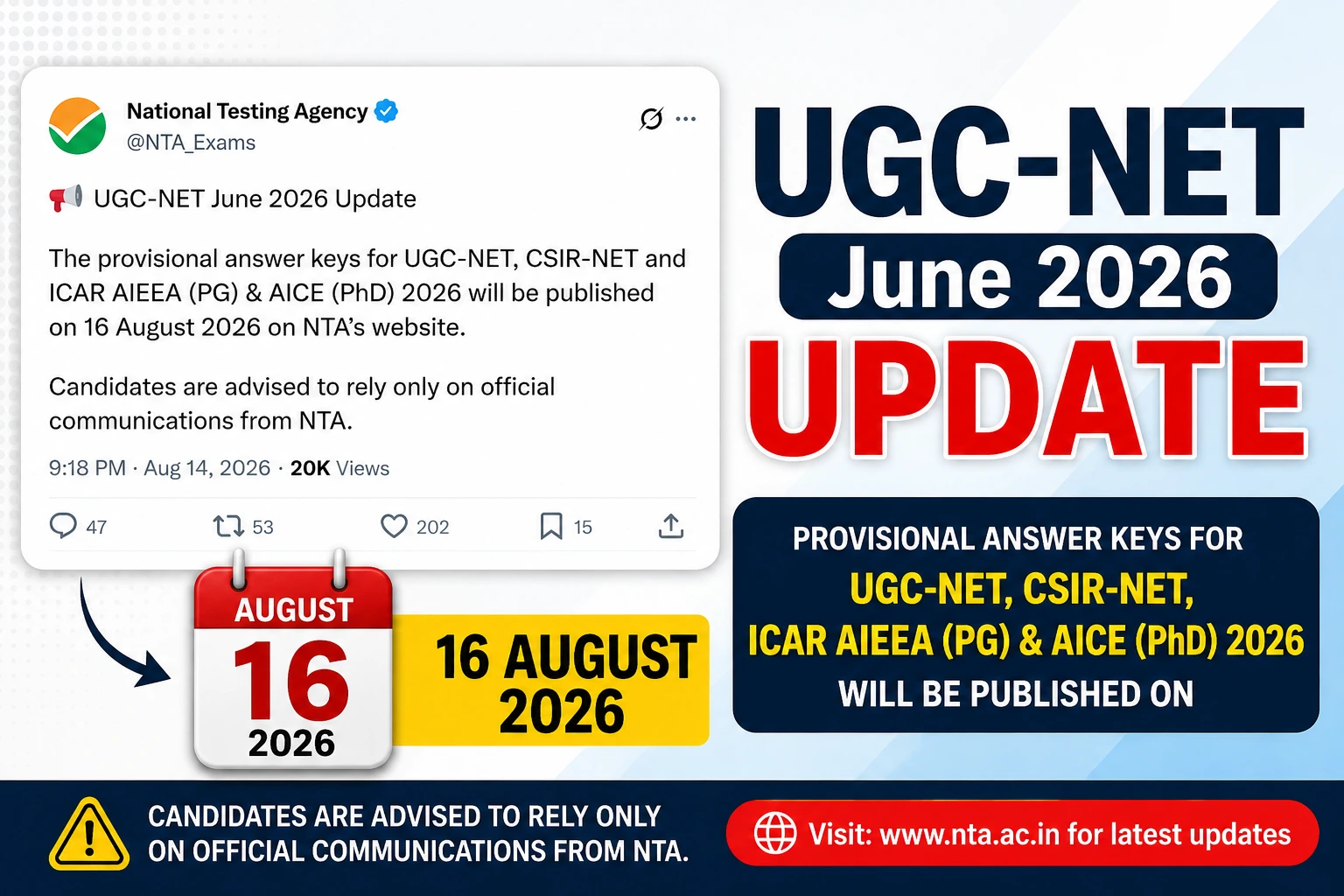 UGC NET June 2026 Provisional Answer Key